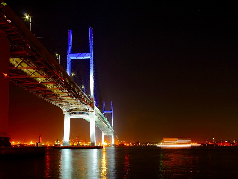 横浜屋形船 横浜港 夜景の画像 Yokohama Bay 031 横浜の屋形船 貸切センター